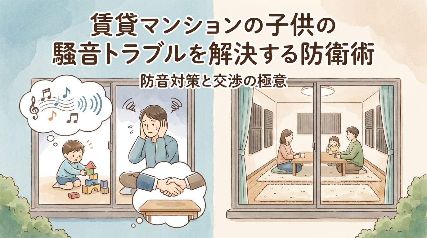 賃貸マンションの子供の騒音トラブルを解決する防衛術｜防音対策と交渉の極意