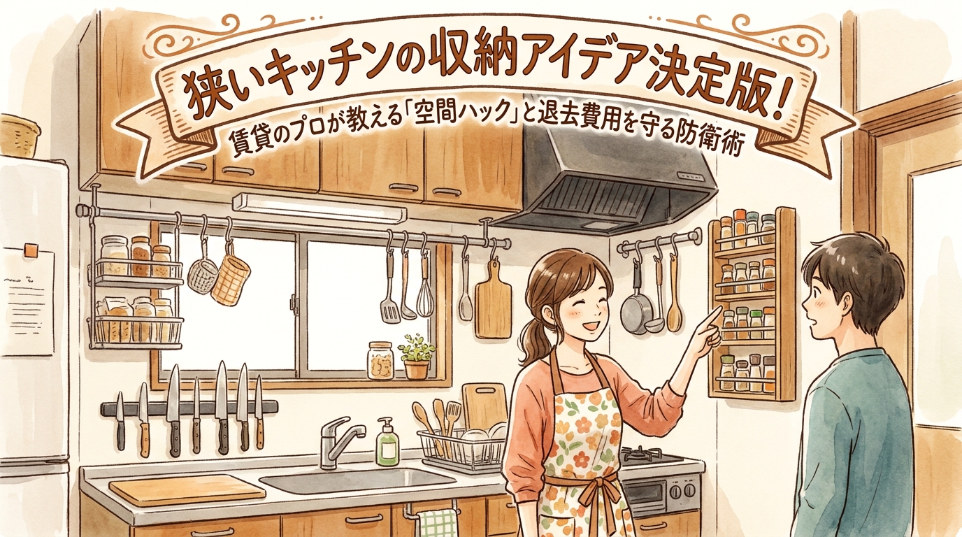 狭いキッチンの収納アイデア決定版！賃貸でも使いやすくする空間活用術
