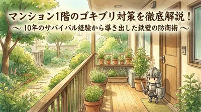 マンション1階のゴキブリ対策を徹底解説！10年のサバイバル経験から導き出した鉄壁の防衛術