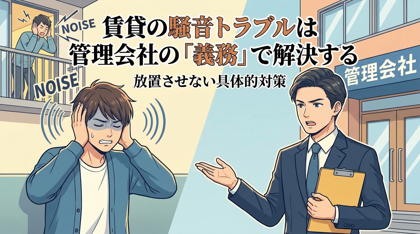 賃貸の騒音トラブルは管理会社の「義務」で解決する|放置させない具体的対策