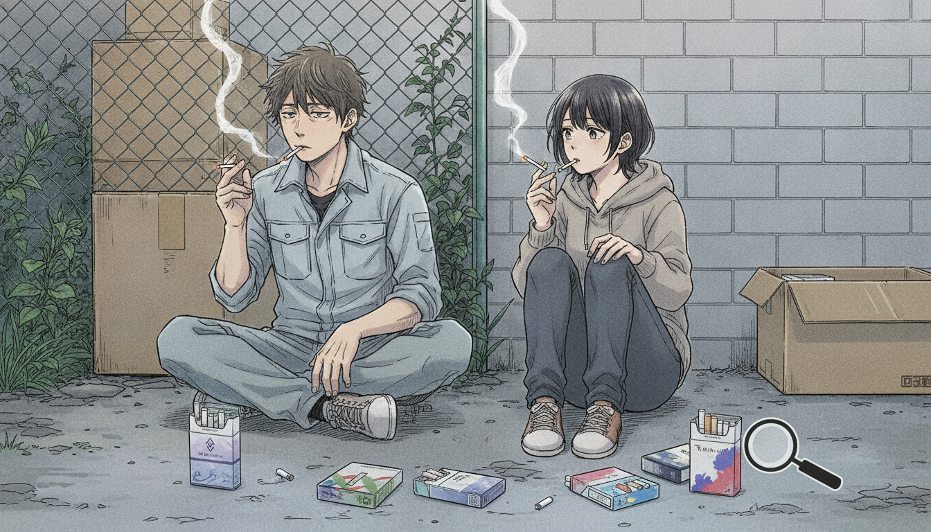 【特定】『スーパーの裏でヤニ吸うふたり』で佐々木と田山が吸っているタバコの銘柄は？元ネタを徹底調査！