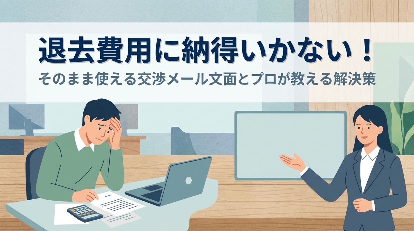 退去費用に納得いかない!そのまま使える交渉メール文面とプロが教える解決策