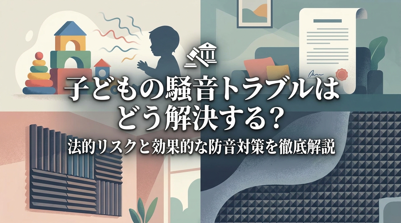 子どもの騒音トラブルはどう解決する？法的リスクと効果的な防音対策を徹底解説