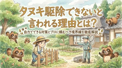 『賃貸にタヌキが出た時の対処法｜自力対策の限界と専門業者への相談先』