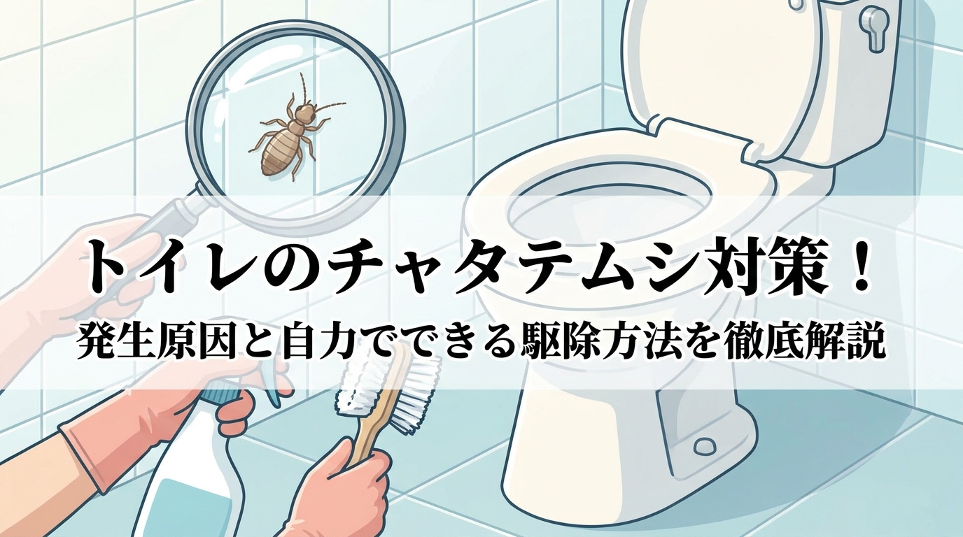 トイレのチャタテムシ対策!発生原因と自力でできる駆除方法を徹底解説