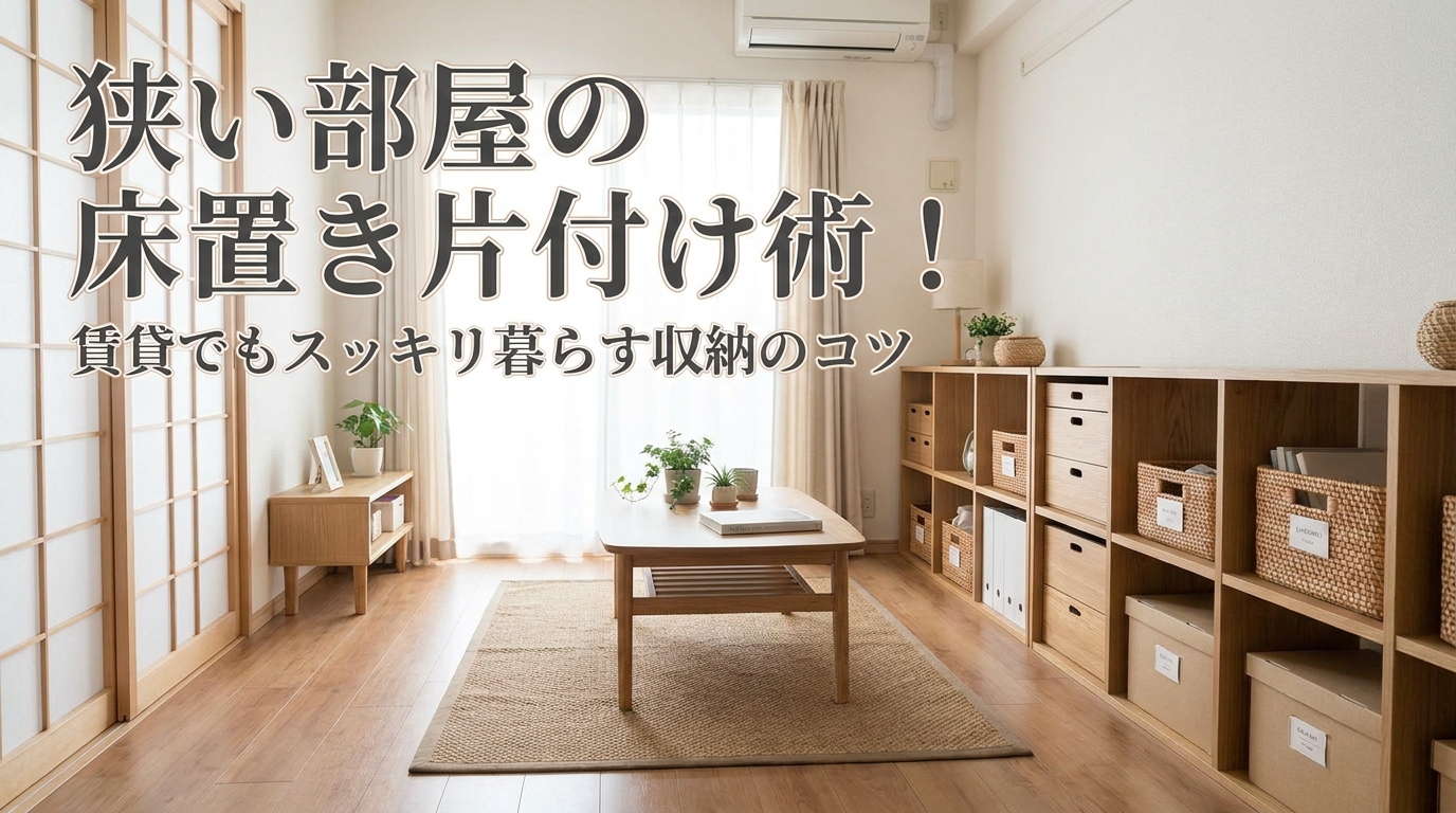 狭い部屋の床置き片付け術!賃貸でもスッキリ暮らす収納のコツ