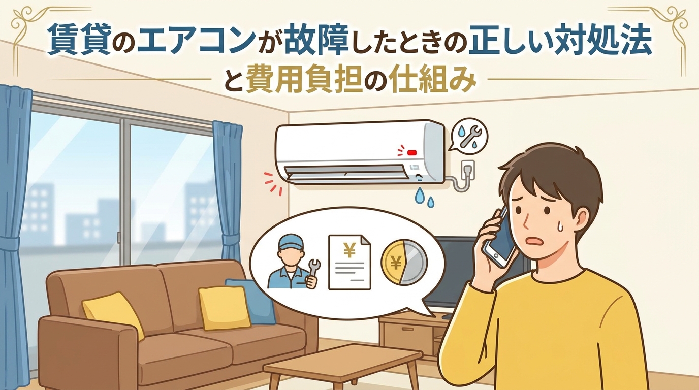 賃貸のエアコンが故障した時はどうする？管理会社への連絡手順と費用負担