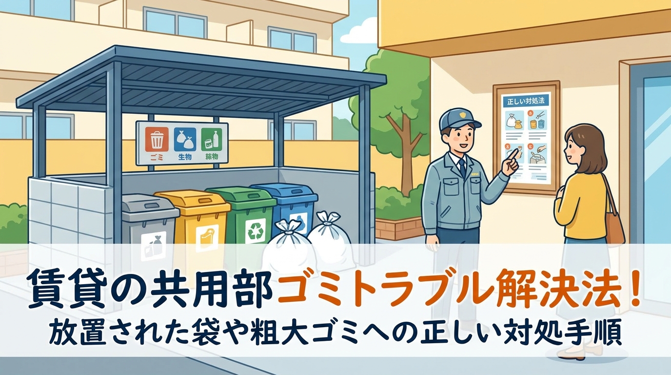 賃賃の共用部にゴミが放置されている時の相談手順｜記録と管理会社への伝え方