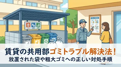 『賃貸の共用廊下・ゴミ置き場にゴミが放置されている時の相談手順｜角を立てない管理会社への伝え方』