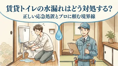 【夜間・休日編】賃貸のトイレ水漏れに気づいた時の対応｜元栓の閉め方と管理会社への緊急連絡