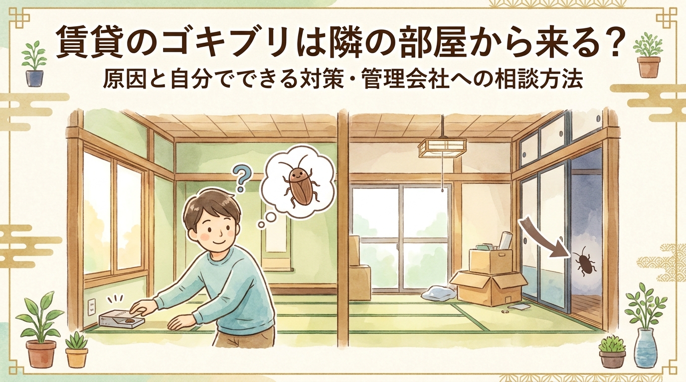 賃貸のゴキブリは隣の部屋から来る？原因の考え方と管理会社への相談方法