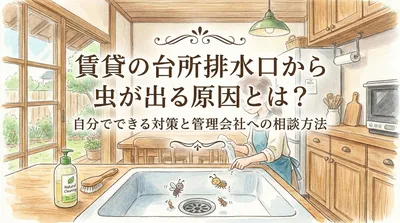 賃貸の台所排水口から虫が出る原因とは？自分でできる対策と管理会社への相談方法