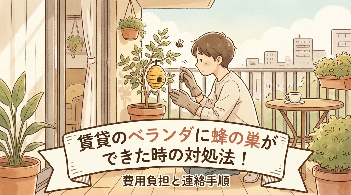 賃貸のベランダに蜂の巣ができた時の対処法！費用負担と連絡手順