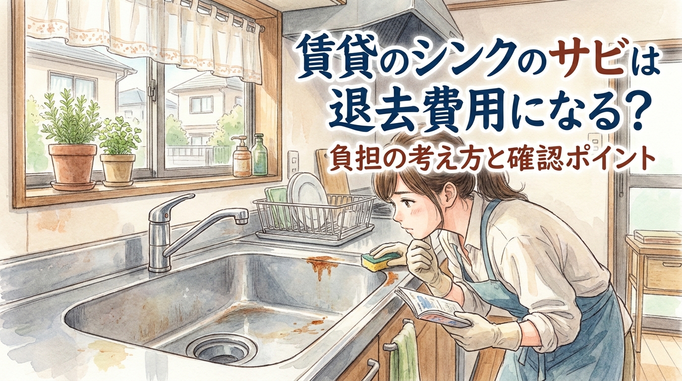 賃貸のシンクのサビは退去費用になる？負担の考え方と確認ポイント