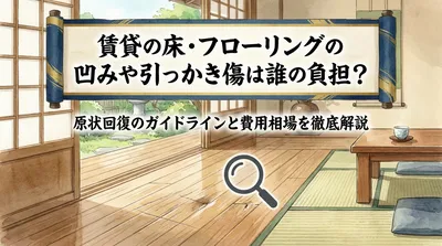 賃貸の床・フローリングの凹みや引っかき傷は誰の負担？原状回復のガイドラインと費用相場を徹底解説