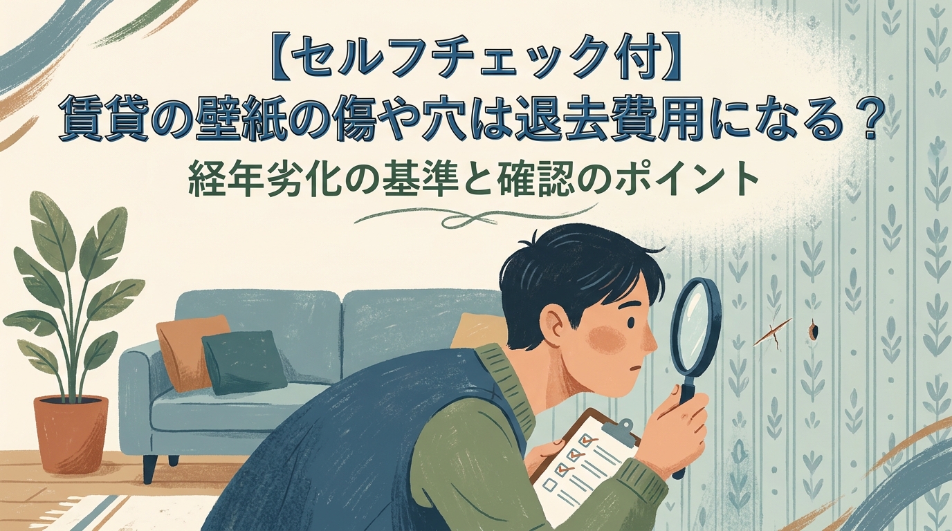 【セルフチェック付】賃貸の壁紙の傷や穴は退去費用になる？経年劣化の基準と確認のポイント