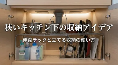 狭いキッチン下の収納アイデア｜【山崎実業タワー vs ニトリ】伸縮ラックと立てる収納の徹底比較