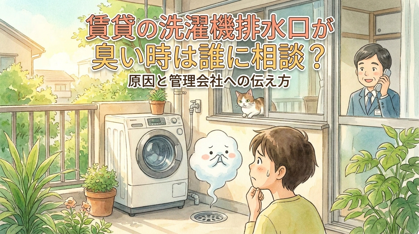 賃賃の洗濯機排水口が臭い時は誰に相談？原因と管理会社への伝え方