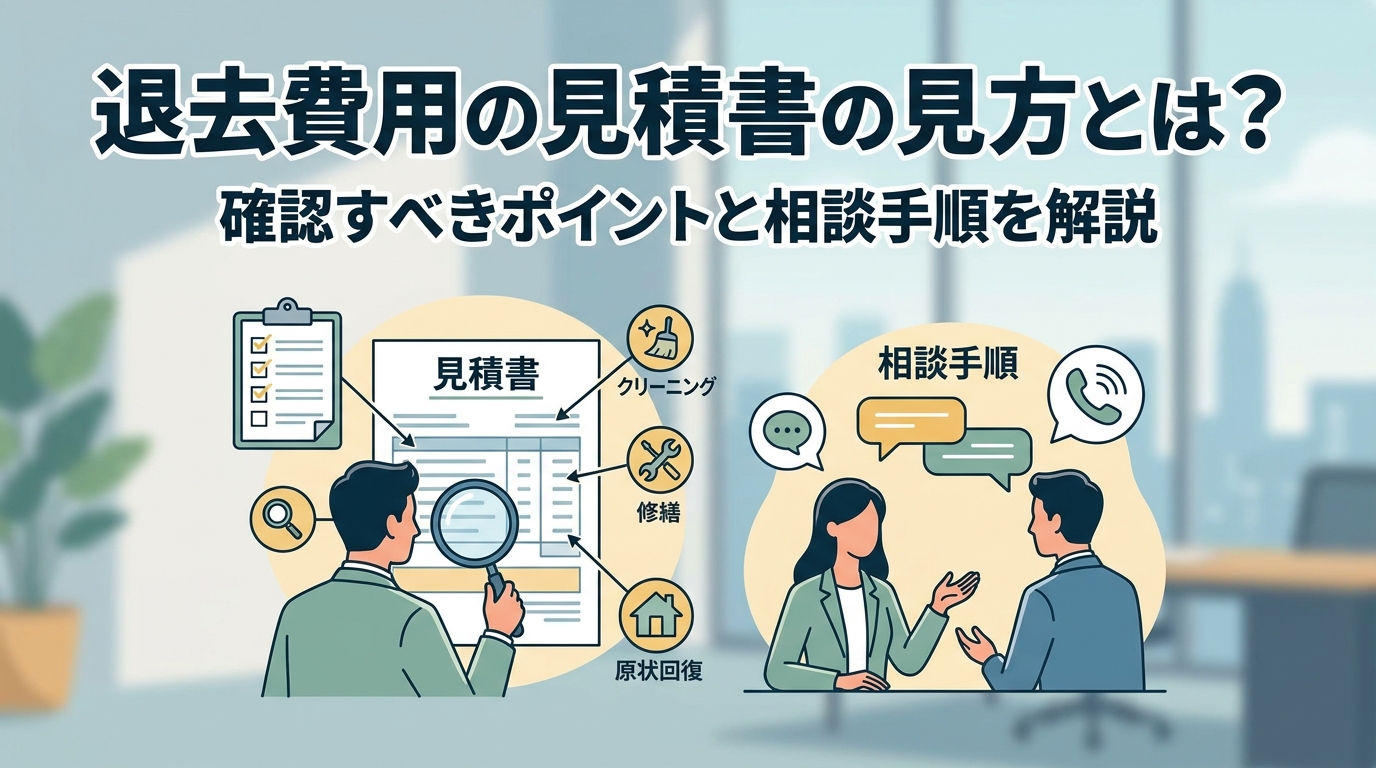 退去費用の見積書で見るべき5項目｜一式請求・単価・面積・減価償却の確認手順