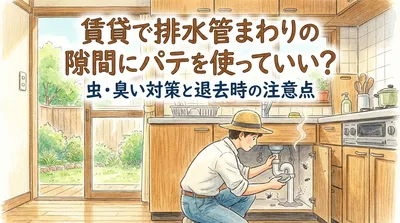 シンク下の排水管まわりに隙間がある時は？賃貸で使えるパテ対策と注意点