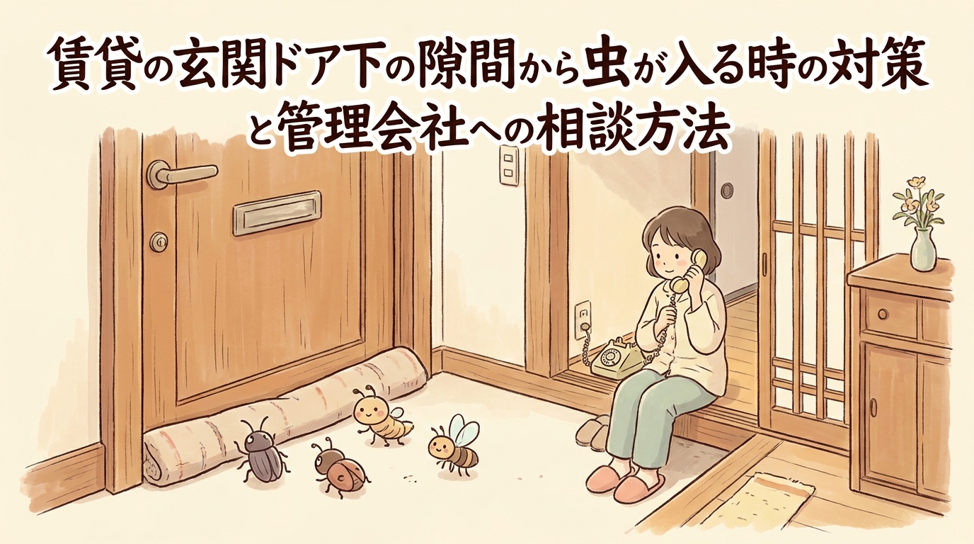 賃貸の玄関ドア下の隙間から虫が入る時の対策と管理会社への相談方法