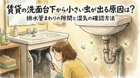 賃貸の洗面台下から小さい虫が出る原因は？排水管まわりの隙間と湿気の確認方法
