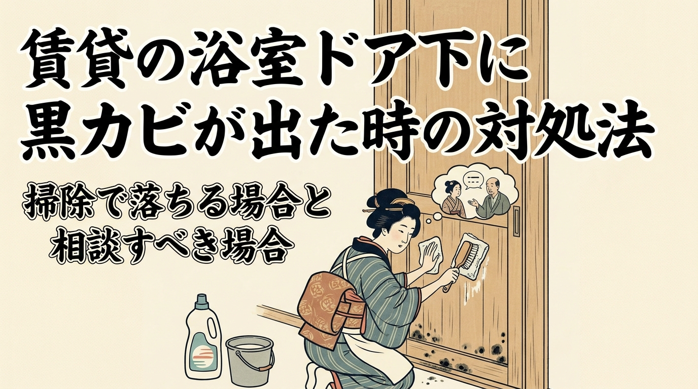 賃貸の浴室ドア下に黒カビが出た時の対処法｜掃除で落ちる場合と相談すべき場合