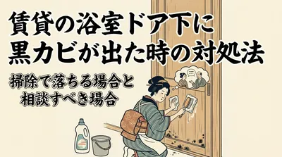 賃貸の浴室ドア下に黒カビが出た時の対処法｜掃除で落ちる場合と相談すべき場合