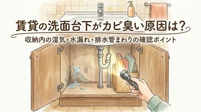賃貸の洗面台下がカビ臭い原因は？収納内の湿気・水漏れ・排水管まわりの確認ポイント