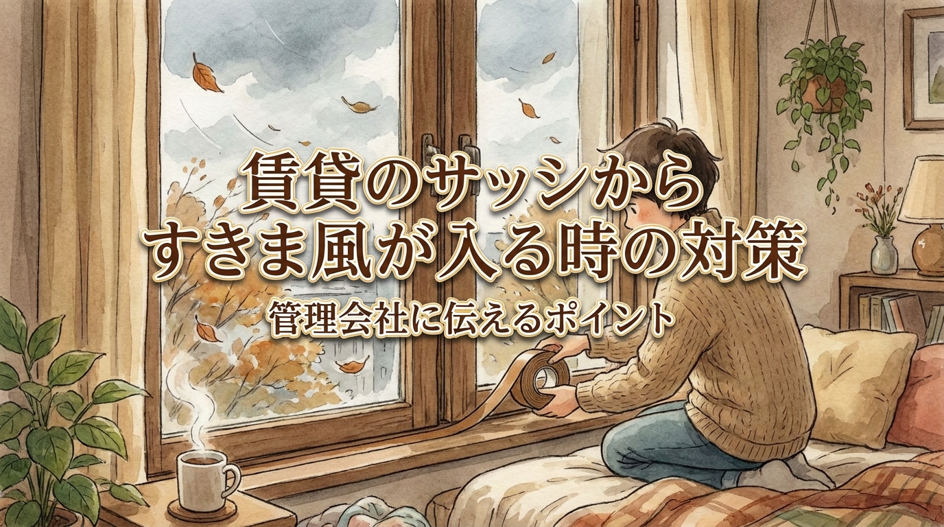 賃貸のサッシからすきま風が入る時の対策と管理会社に伝えるポイント