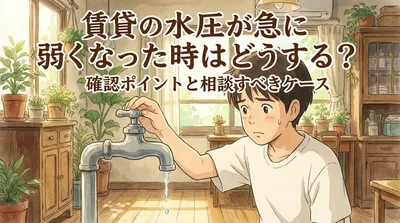 賃貸の水圧が急に弱くなった時はどうする？確認ポイントと相談すべきケース