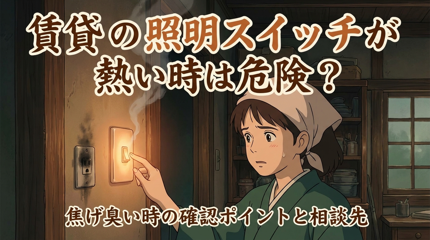 賃貸の照明スイッチが熱い時は危険？焦げ臭い時の確認ポイントと相談先