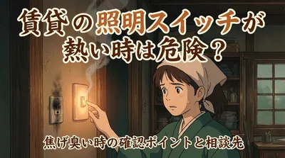 賃貸の照明スイッチが熱い時は危険？焦げ臭い時の確認ポイントと相談先