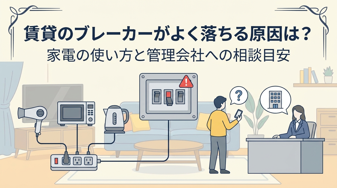 賃貸のブレーカーがよく落ちる原因は？家電の使い方と管理会社への相談目安