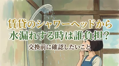 賃貸のシャワーヘッドから水漏れする時は誰負担？交換前に確認したいこと
