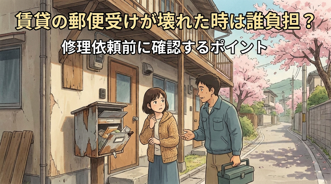 賃貸の郵便受けが壊れた時は誰負担？修理依頼前に確認するポイント
