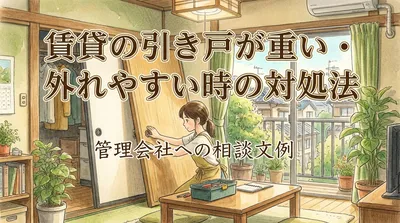 賃貸の引き戸が重い・外れやすい時の対処法と管理会社への相談文例