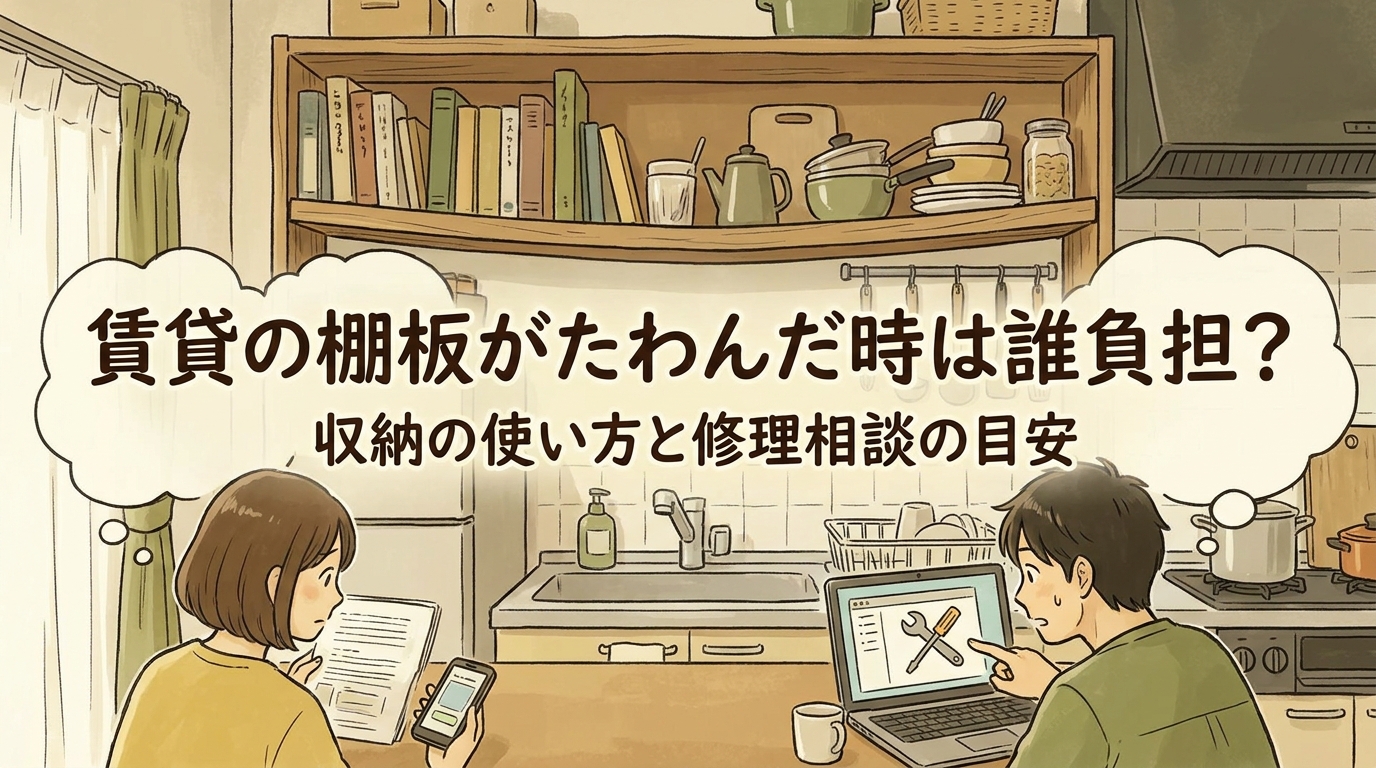 賃貸の棚板がたわんだ時は誰負担？収納の使い方と修理相談の目安