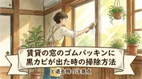 賃貸の窓のゴムパッキンに黒カビが出た時の掃除方法と退去時の注意点
