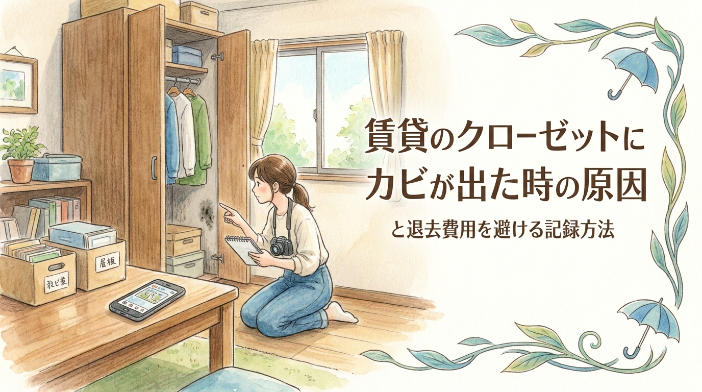 賃貸のクローゼットにカビが出た時の原因と退去費用を避ける記録方法