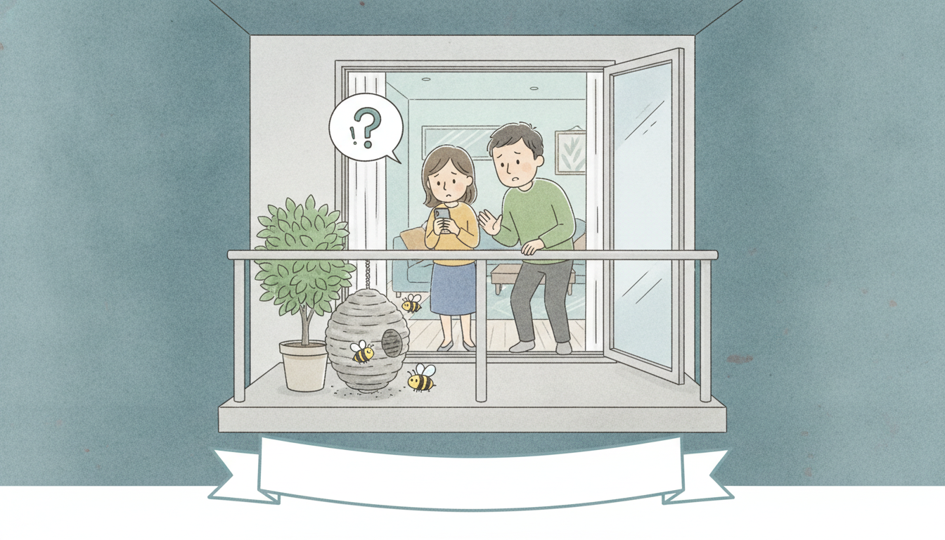 賃貸のベランダに蜂の巣を見つけた時に最初にやること
