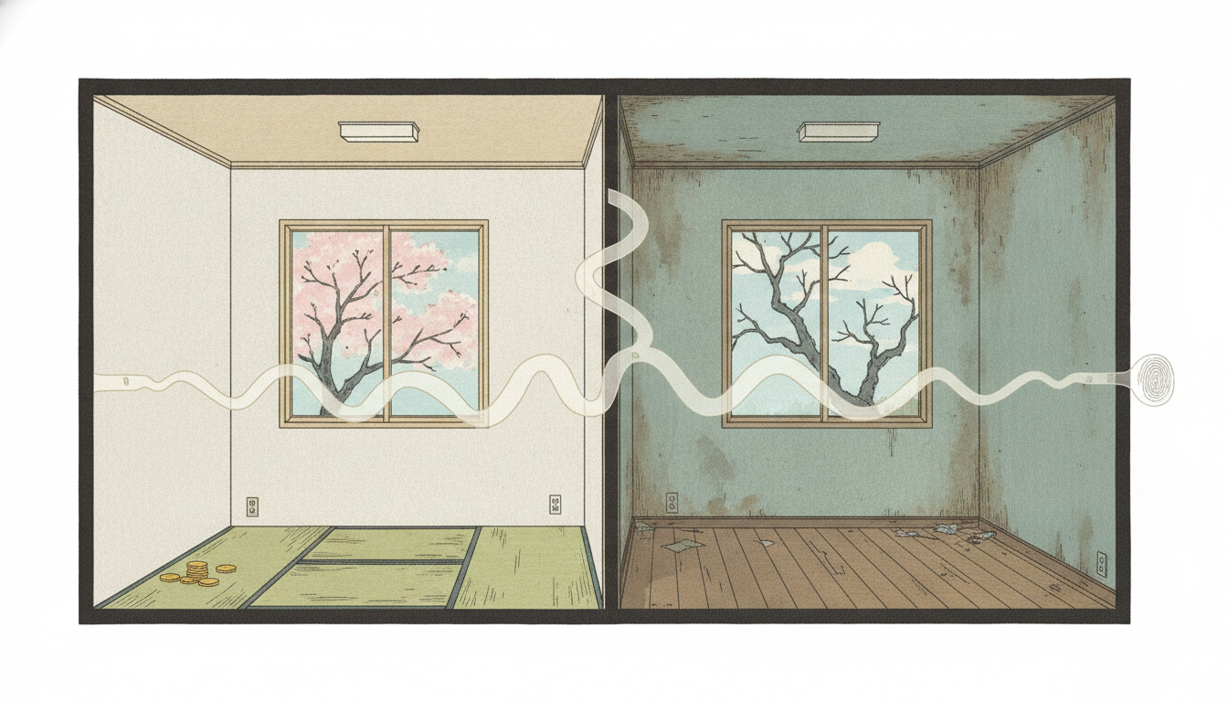 居住年数とクロス張替え費用の関係