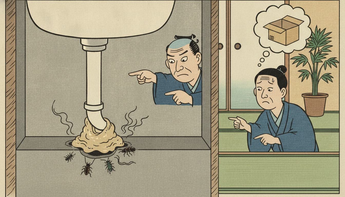 排水管まわりの隙間で確認したい場所