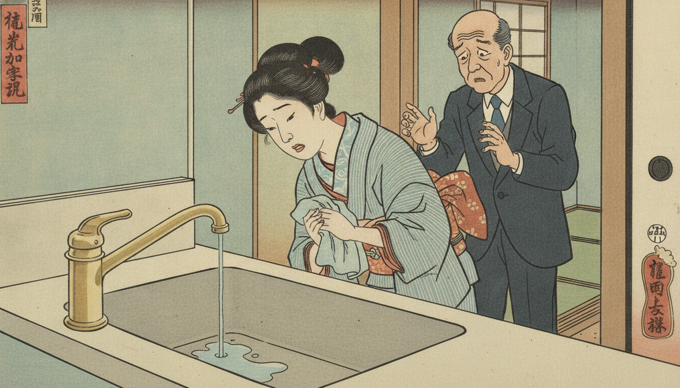 賃貸の蛇口の根元から水がにじむ時は、まず管理会社へ連絡を